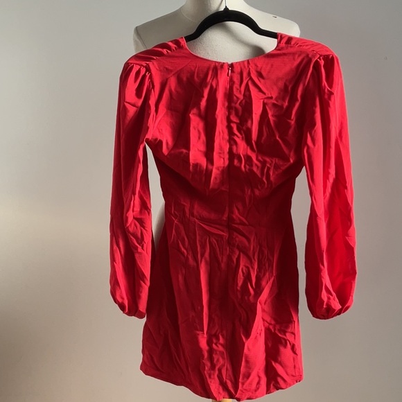 Superdown Selene Wrap Dress in Red, Size: XS - Picture 9 of 9